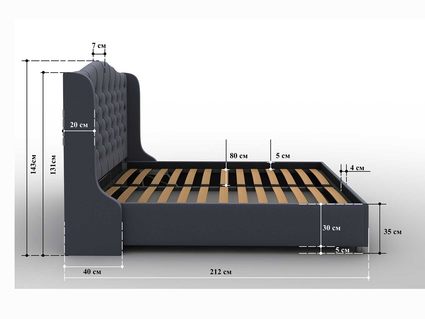 Кровать Sleeptek Premier 5 Велюр 15 (с подъемным механизмом) 256