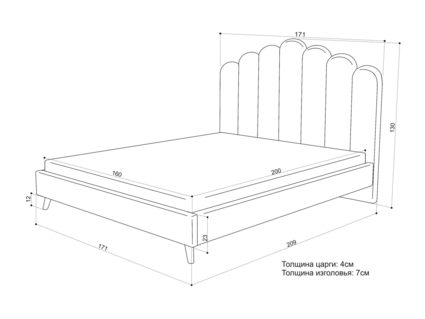 Кровать Sontelle Style Lixano Luxa Milk